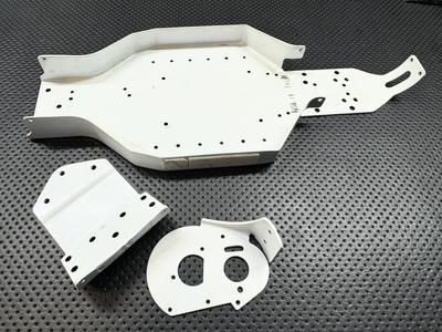 Vintage Team Associated Electrics (AE) RC10 Tub Chassis White w/ AE Nose Plate