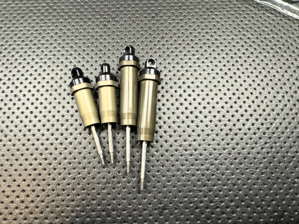 Vintage Team Associated RC10 Hard Anodized Shock Bodies x4 No Springs