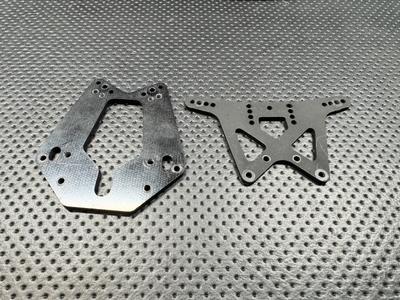Vintage RC10 Graphite Shock Towers Front and Rear