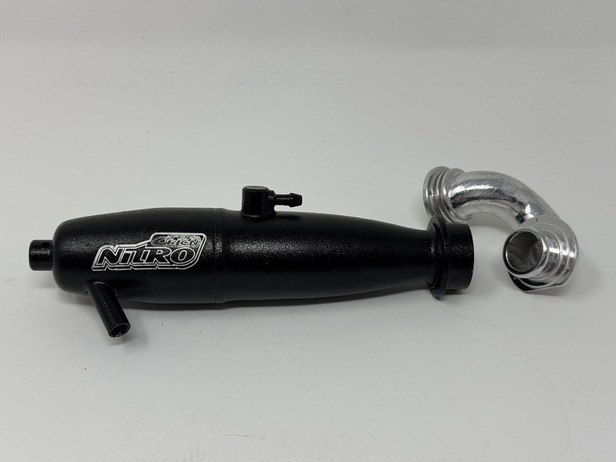 Team Orion Nitro Tuned Pipe and Manifold Black New RC10GT