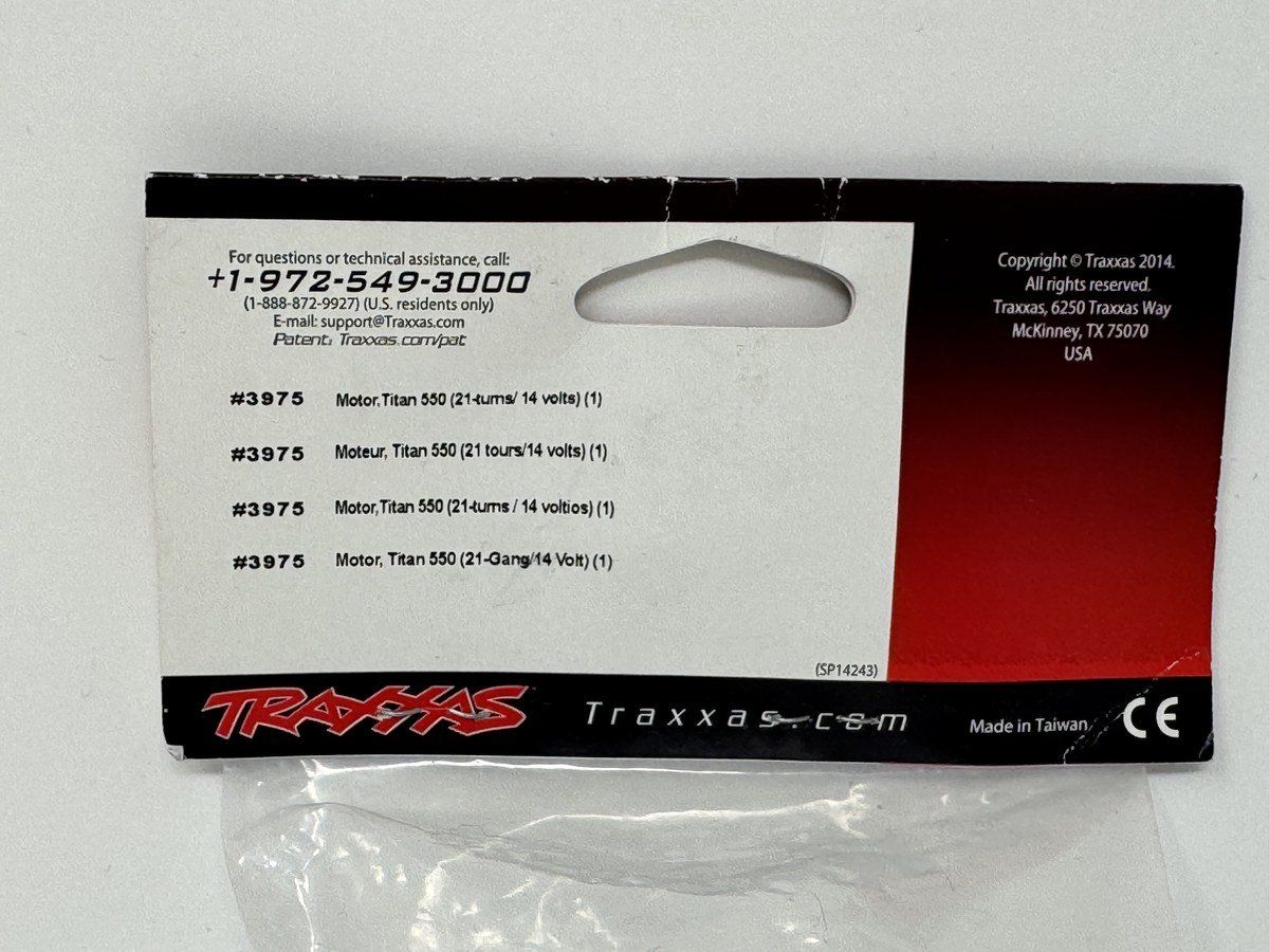 Traxxas 3975 Titan 550 21T 14V Brushed Motor New Sealed photo 3