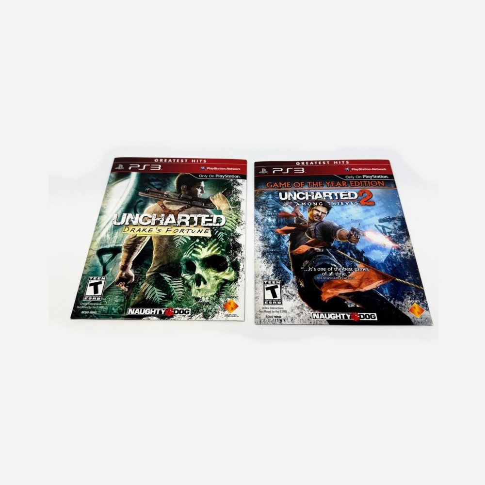 Uncharted Lot Drake's Fortune + Uncharted 2 GOTY PS3 + Uncharted 4 PS4