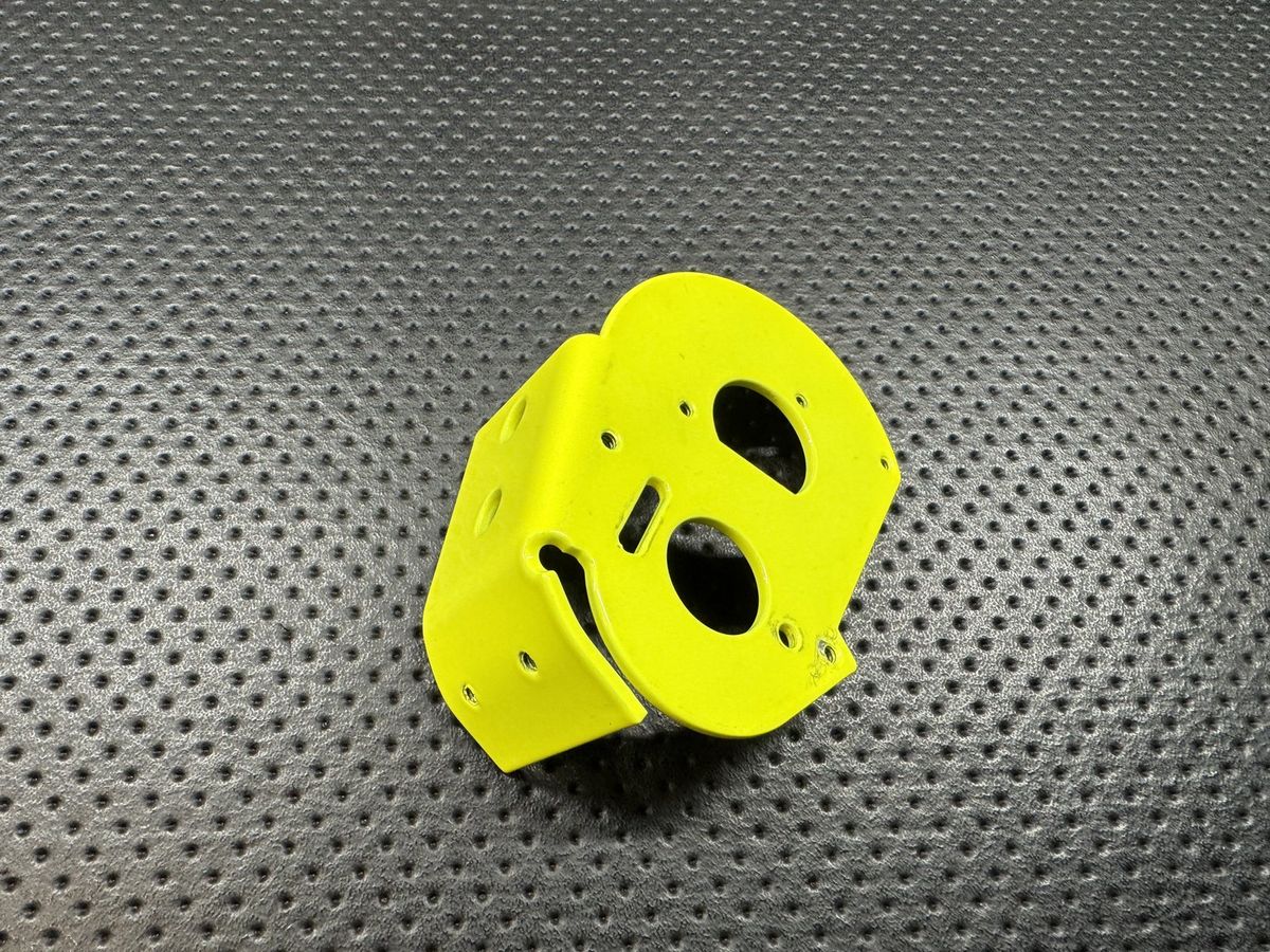Vintage Team Associated RC10 Aluminum Tub Chassis Yellow Powder Coat w/ Plates photo 10