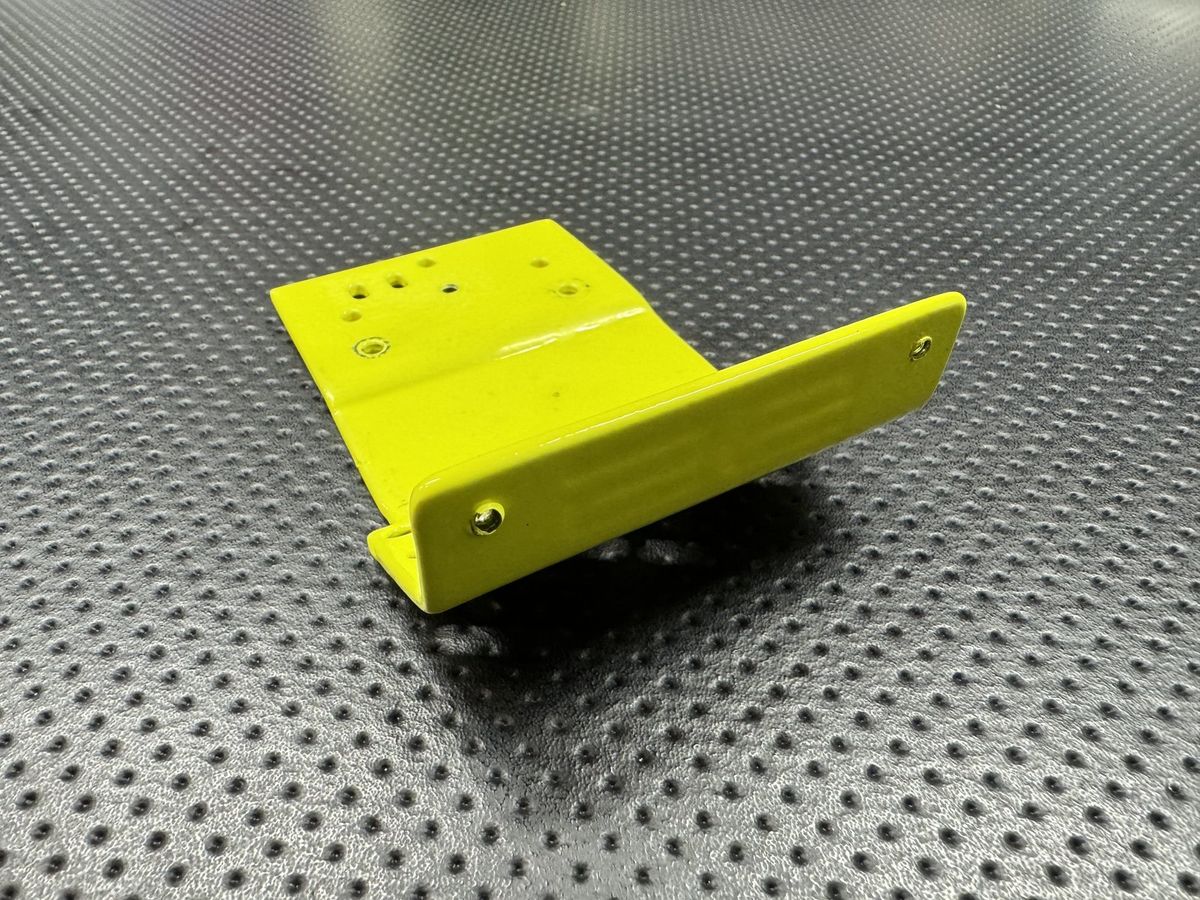Vintage Team Associated RC10 Aluminum Tub Chassis Yellow Powder Coat w/ Plates photo 7