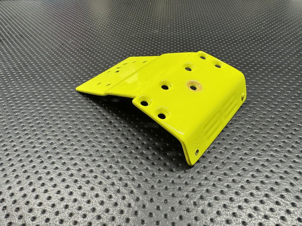 Vintage Team Associated RC10 Aluminum Tub Chassis Yellow Powder Coat w/ Plates photo 8