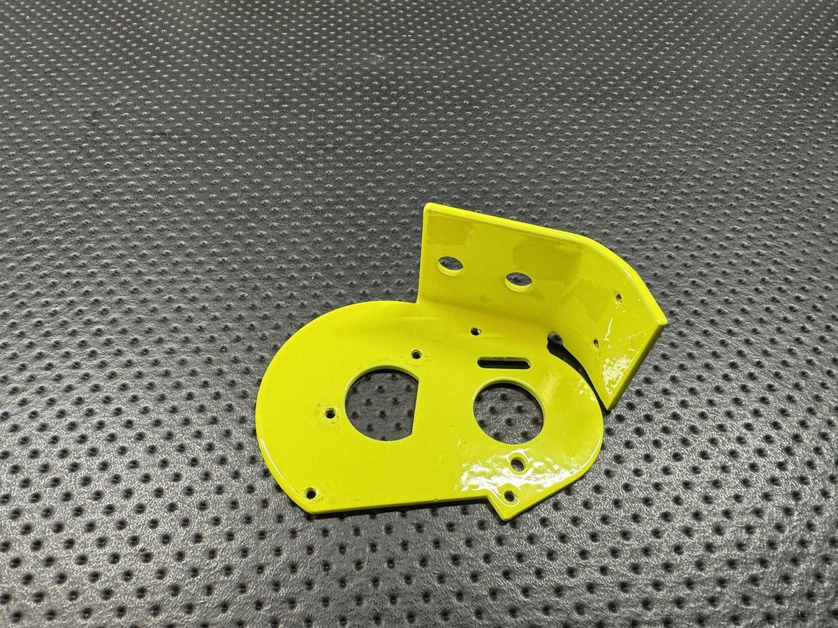 Vintage Team Associated RC10 Aluminum Tub Chassis Yellow Powder Coat w/ Plates photo 9