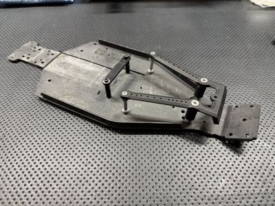 Vintage Andy's Molded RC10 Chassis w/ Battery Box, Bulkhead and RPM Bumper