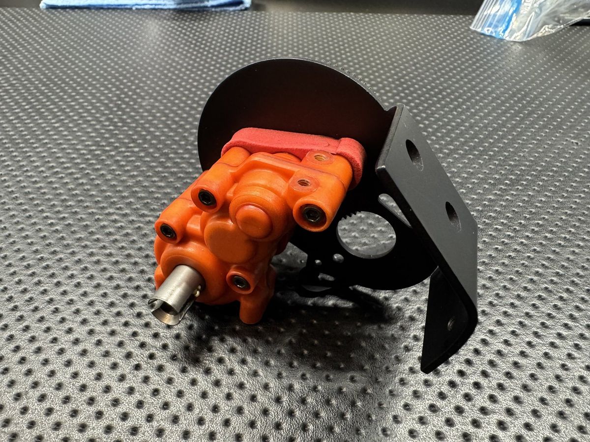 Vintage RC10 Style Orange Transmission Gearbox Assembly Used
