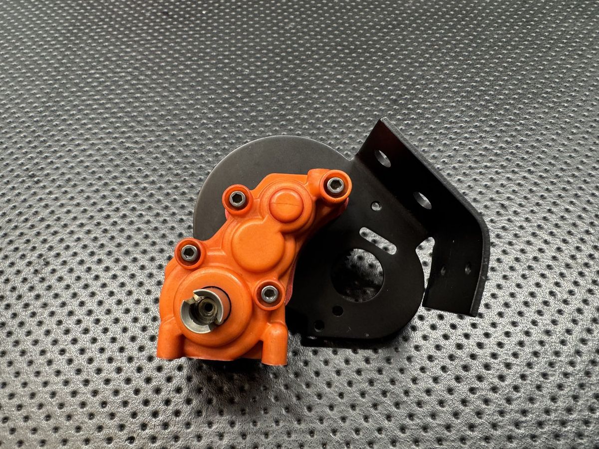 Vintage RC10 Style Orange Transmission Gearbox Assembly Used photo 5