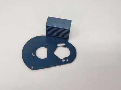 Vintage RC10 Litespeed Litesink Heatsink Motor Plate Blue Aluminum